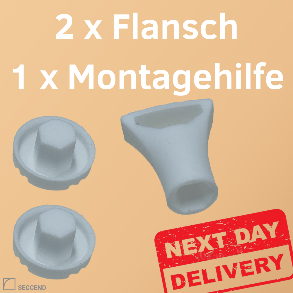 1/2/4 x RG28 - Set Flansch, Mutter inklusive Montagehilfe für RG 28